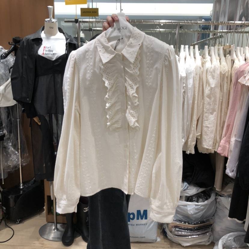 OGI韓國東大門代購女裝新品時尚推薦26春夏休閑襯衫蕾絲衫FLat OGI襯衫/蕾絲衫