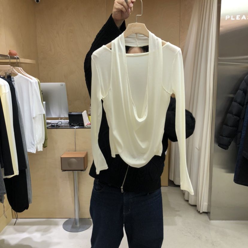 PLEASURE韓國東大門直郵女裝新品時尚休閑熱賣人氣長袖T恤PLEASURE長袖T恤