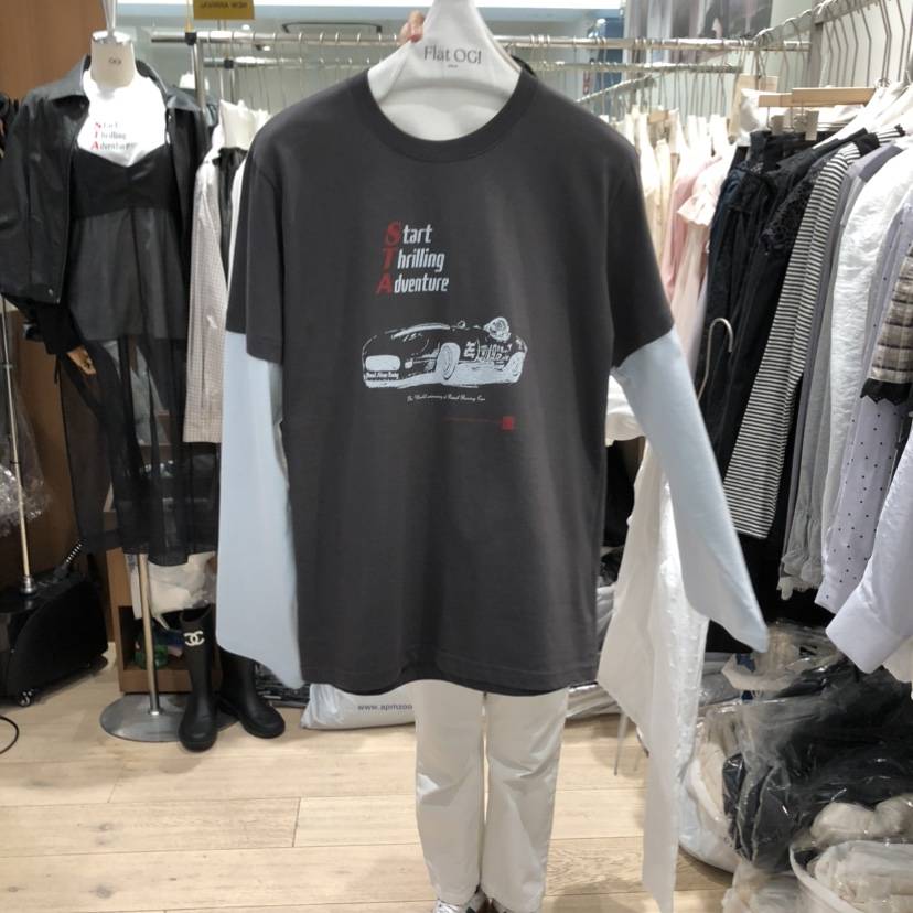 OGI韓國東大門直郵女士新品26春夏休閑職業長袖T恤假兩件FLat OGI長袖T恤