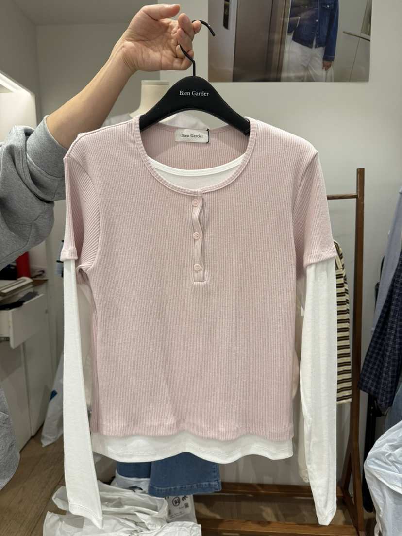 BIEN GARDER韓國直郵女裝新款休閑人氣職業熱賣推薦長袖T恤BIEN GARDER長袖T恤