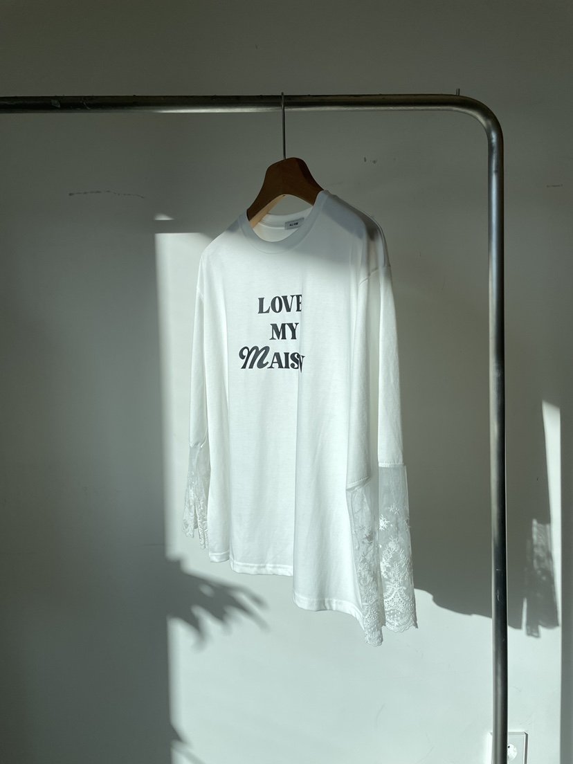 ALLVIBE韓國直郵實拍女士新款推薦熱賣休閑26春夏長袖T恤蕾絲ALLVIBE長袖T恤