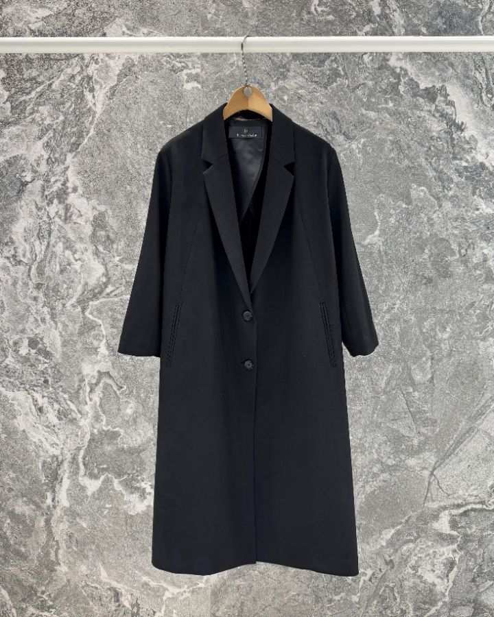 ROOKIE BUD韓國直郵實拍女裝新品職業休閑推薦人氣長款風衣ROOKIE BUD-P長款風衣