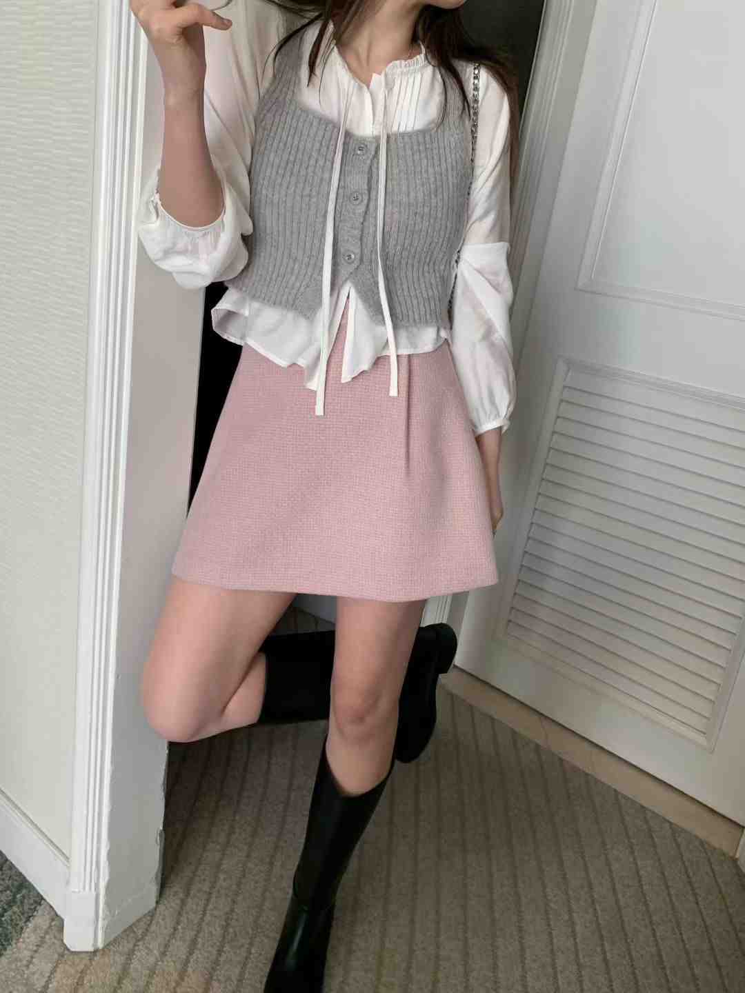 MELLOUNGE-멜라운지-T韓國東大門代購女裝新款熱賣短裙MELLOUNGE-2件起短裙