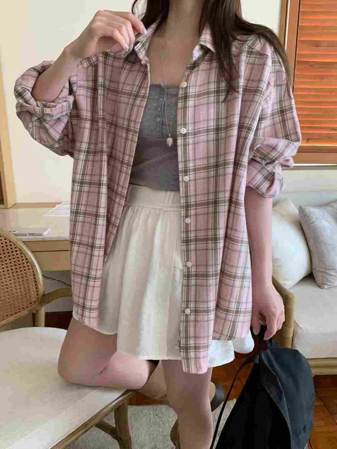 MELLOUNGE-멜라운지-T韓國代購女裝新款推薦襯衫蕾絲衫MELLOUNGE-2件起襯衫/蕾絲衫