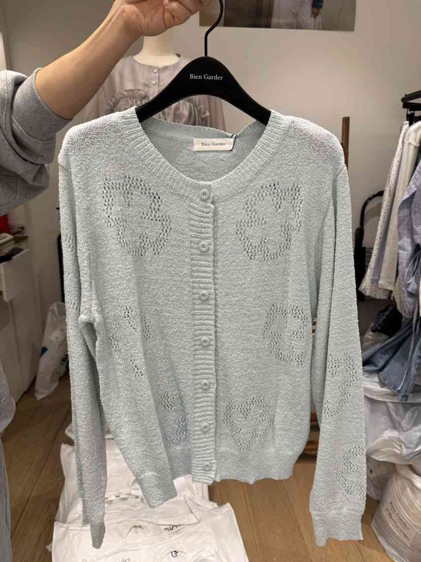 BIEN GARDER韓國代購女裝新品人氣時尚職業熱賣針織衫花朵BIEN GARDER針織衫