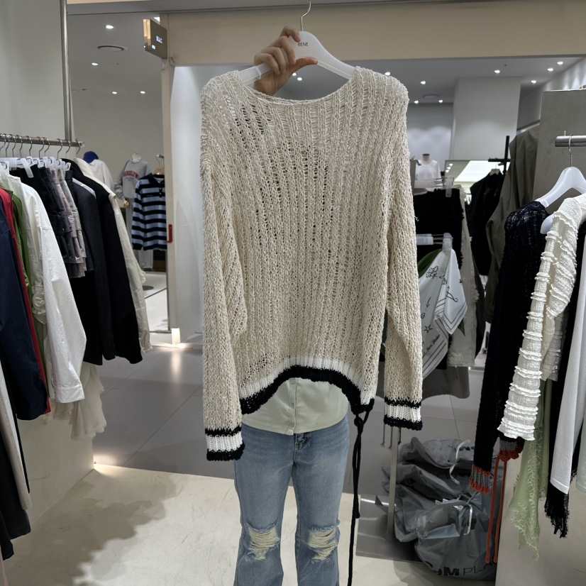 BENE東大門直郵女裝新款熱賣職業26春夏推薦針織衫亞麻布BENE針織衫