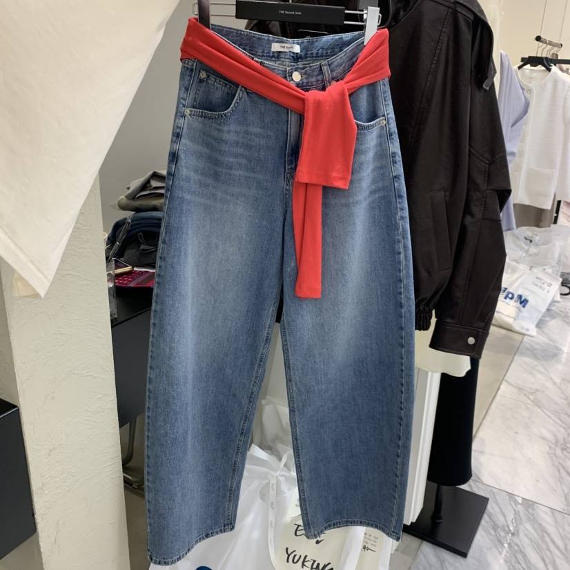THE SECOND GROW韓國代購女士新品時尚熱賣休閑職業牛仔褲THE SECOND GROW牛仔褲