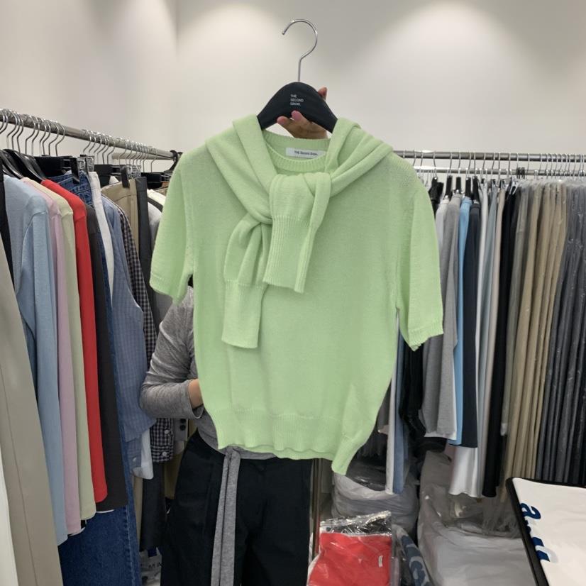 THE SECOND GROW韓國直郵女士新款人氣26春夏針織衫不含披肩THE SECOND GROW針織衫