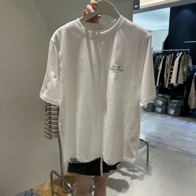 GRADE韓國代購女裝新款時尚推薦真品休閑26春夏人氣職業T恤GRADET恤