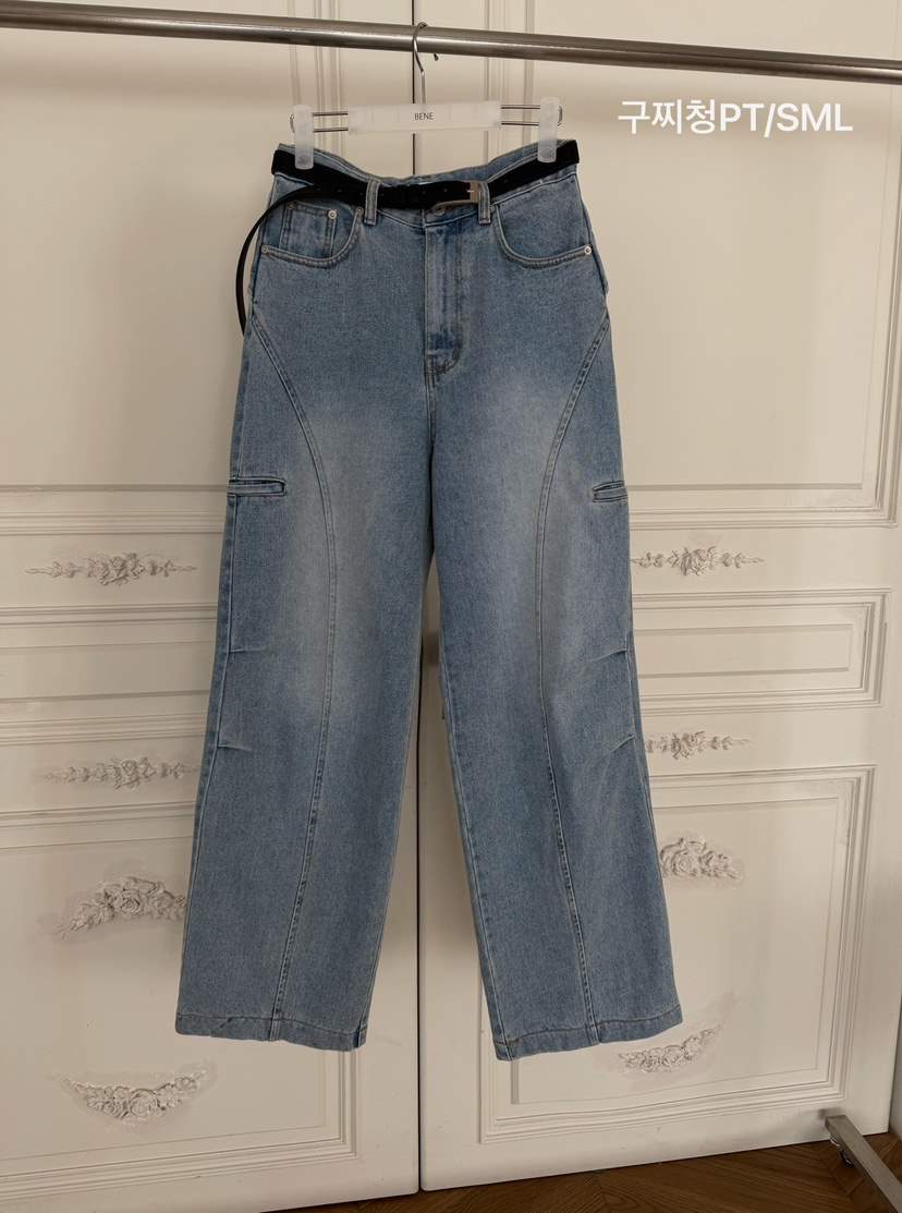 BENE東大門直郵女士新品人氣熱賣推薦職業牛仔褲不含腰帶BENE牛仔褲