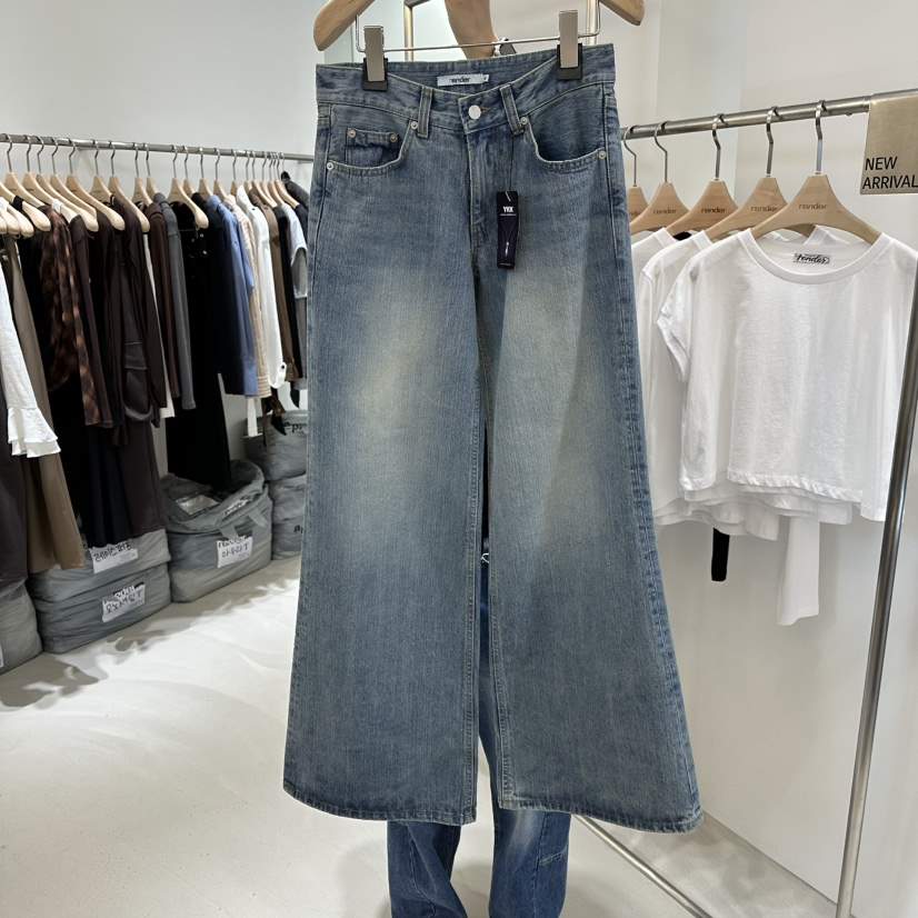 RENDER東大門直郵女裝新品推薦時尚熱賣休閑26春夏牛仔褲喇叭RENDER牛仔褲