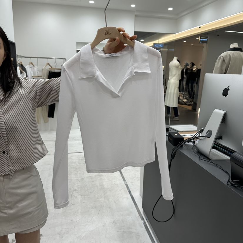 THE VALUE東大門實拍女裝新款休閑26春夏職業人氣長袖T恤THE VALUE長袖T恤