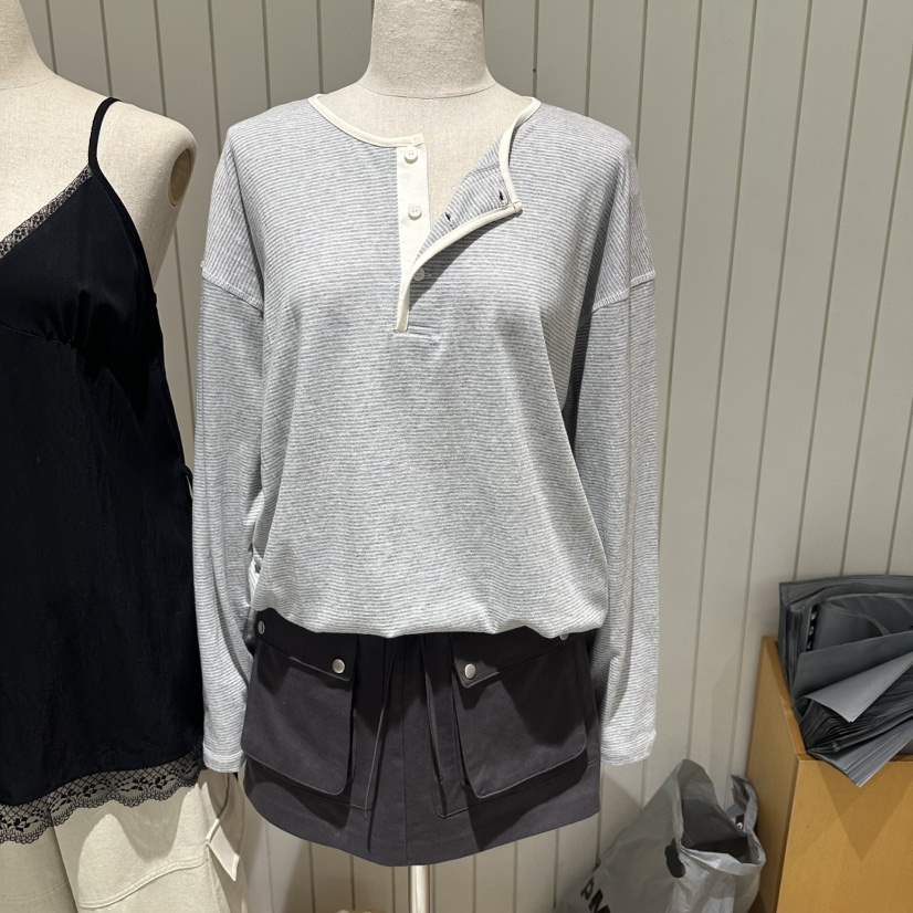 GRADE東大門直郵女士新品推薦休閑熱賣26春夏時尚長袖T恤GRADE長袖T恤