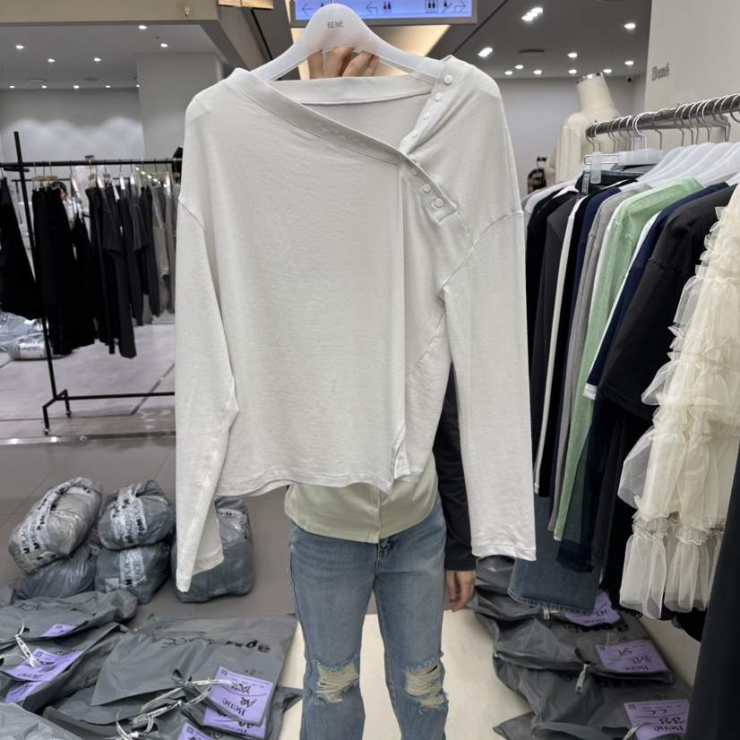 BENE韓國代購女裝新品人氣推薦休閑熱賣26春夏真品長袖T恤BENE長袖T恤