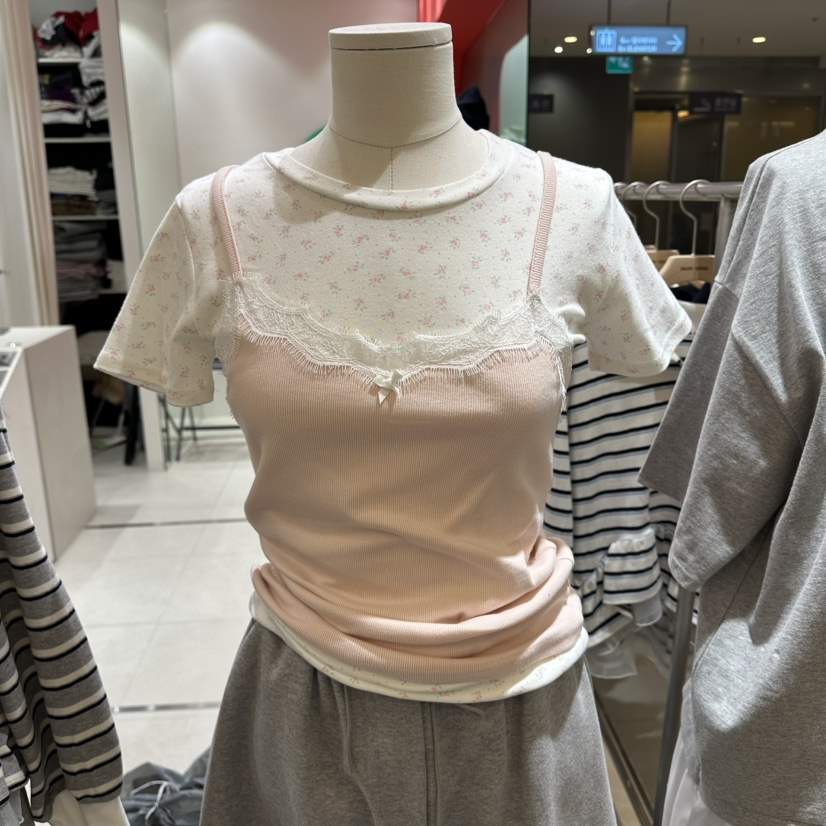 MINI UNNI東大門實拍女士新品真品人氣時尚推薦T恤假兩件MINI UNNIT恤