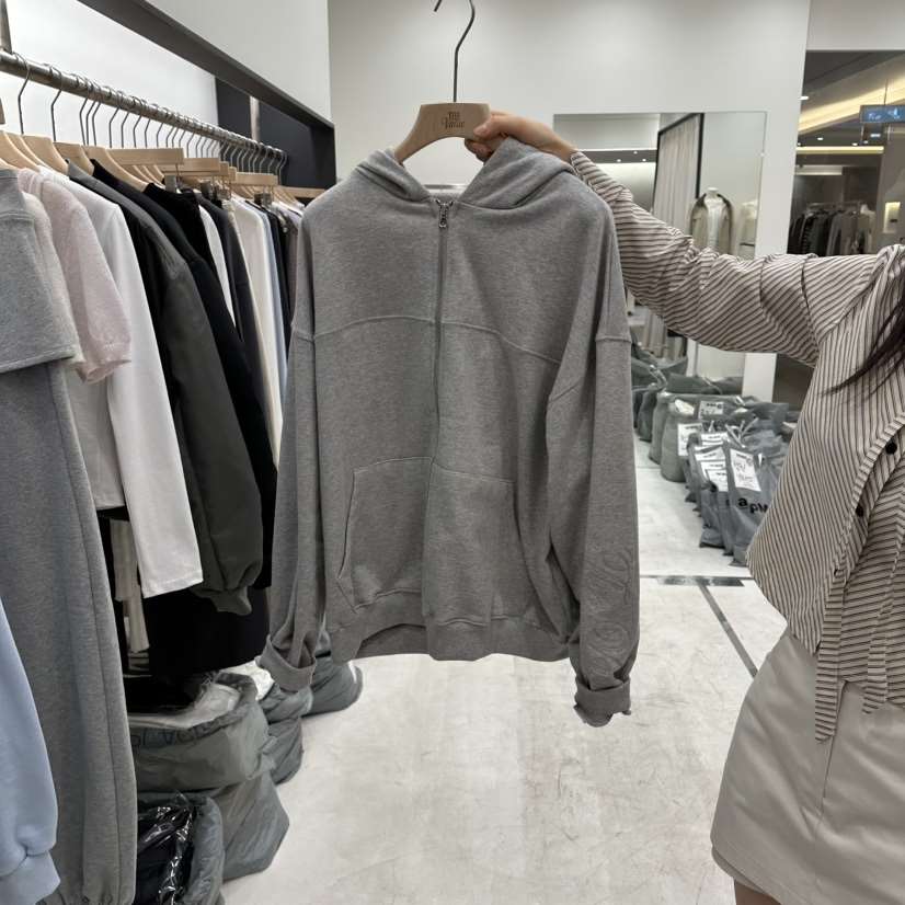 THE VALUE東大門實拍女士新品職業人氣休閑夾克連帽拉鏈衫THE VALUE夾克