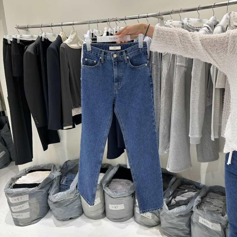 VEREN東大門實拍女裝新款人氣熱賣職業休閑推薦時尚牛仔褲VEREN牛仔褲