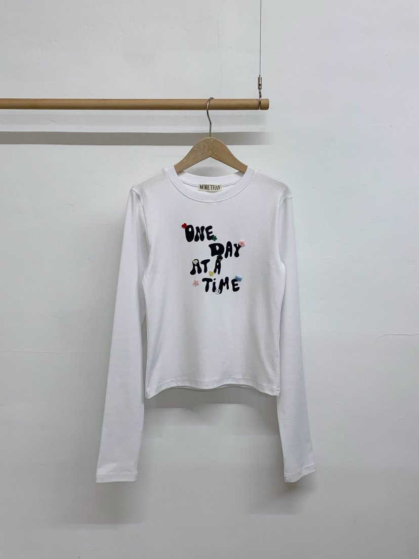MORE THAN-P韓國代購女裝新品26春夏人氣時尚長袖T恤紐扣MORE THAN長袖T恤