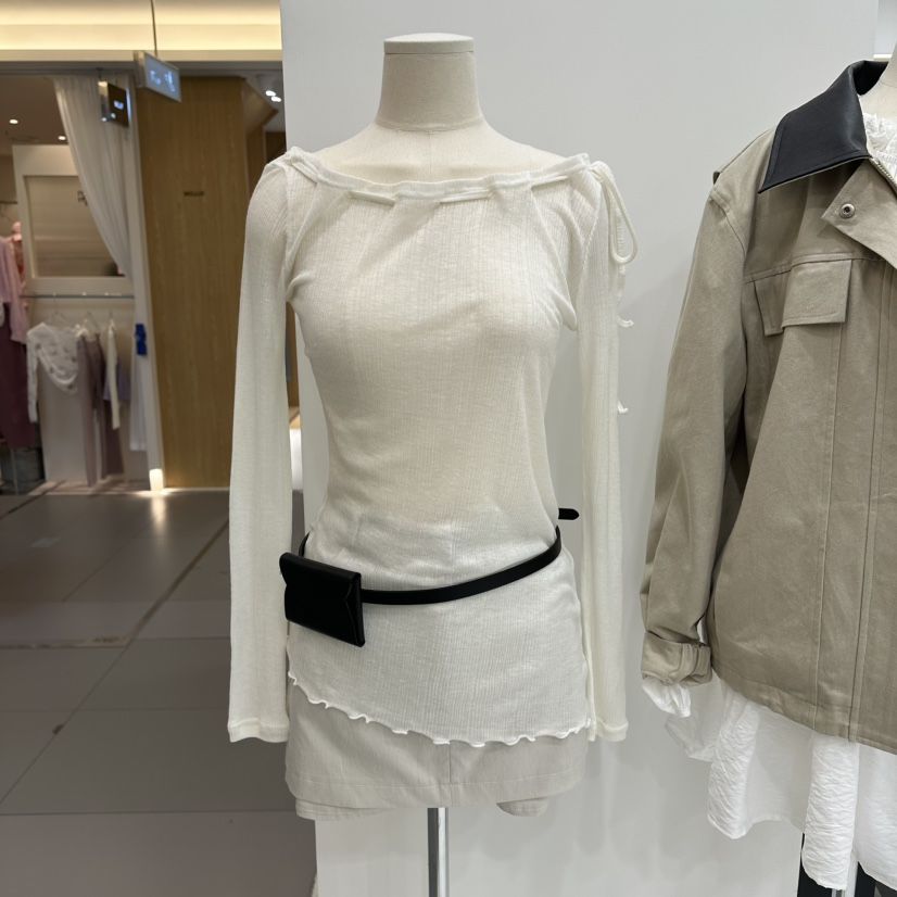 THE VALUE韓國東大門代購女士新品推薦職業長袖T恤不含腰包THE VALUE長袖T恤