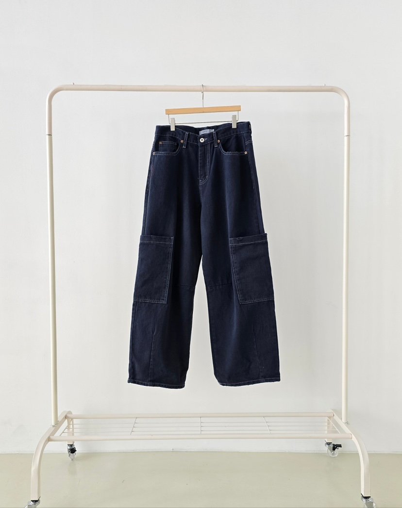 J SHOP韓國直郵女裝新款推薦熱賣26春夏休閑職業牛仔褲海軍J_SHOP牛仔褲