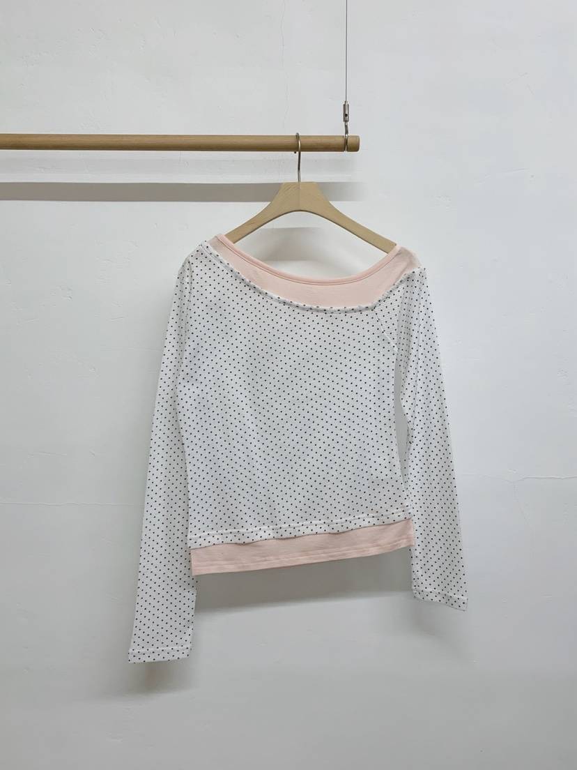 MORE THAN-P韓國直郵實拍女裝新款休閑推薦長袖T恤假兩件MORE THAN長袖T恤