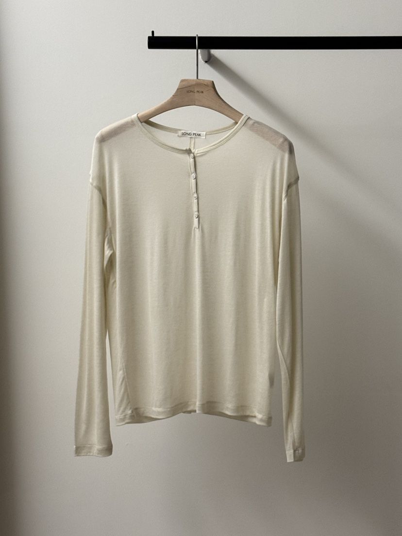 LONG PEAK韓國代購女裝新品休閑推薦人氣熱賣長袖T恤天絲LONG PEAK長袖T恤