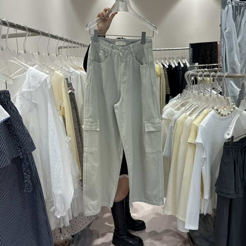 MIMME/LOOKK韓國直郵女士新品人氣26春夏時尚牛仔褲口袋MIMME/LOOKK牛仔褲