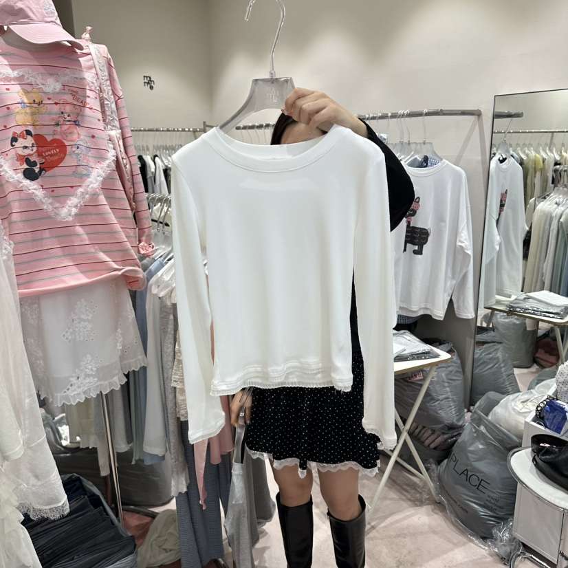 MIMME/LOOKK韓國東大門直郵女士新品人氣休閑熱賣長袖T恤MIMME/LOOKK長袖T恤