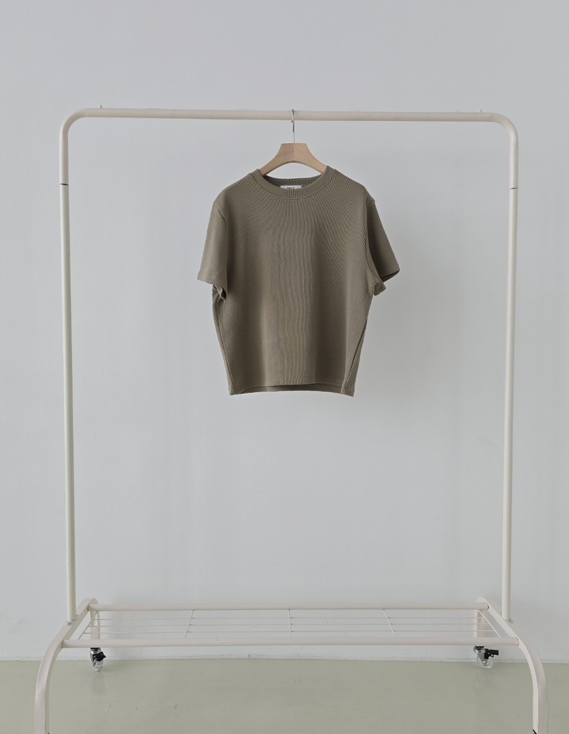 J SHOP韓國直郵實拍女士新款推薦職業休閑人氣T恤華夫格J_SHOPT恤