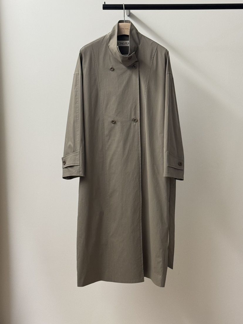 LONG PEAK韓國直郵女裝新款時尚熱賣人氣長款風衣含腰帶LONG PEAK長款風衣