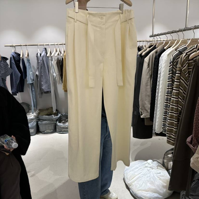 CONNAUGHT/DAILYJUD韓國直郵女裝新款26春夏休閑褲羊毛腰帶CONNAUGHT/DAILYJUD休閑褲