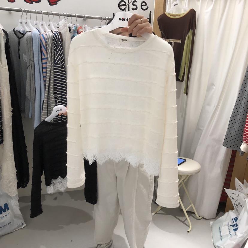 VENTI韓國直郵女裝新品推薦26春夏真品熱賣時尚職業長袖T恤VENTI長袖T恤