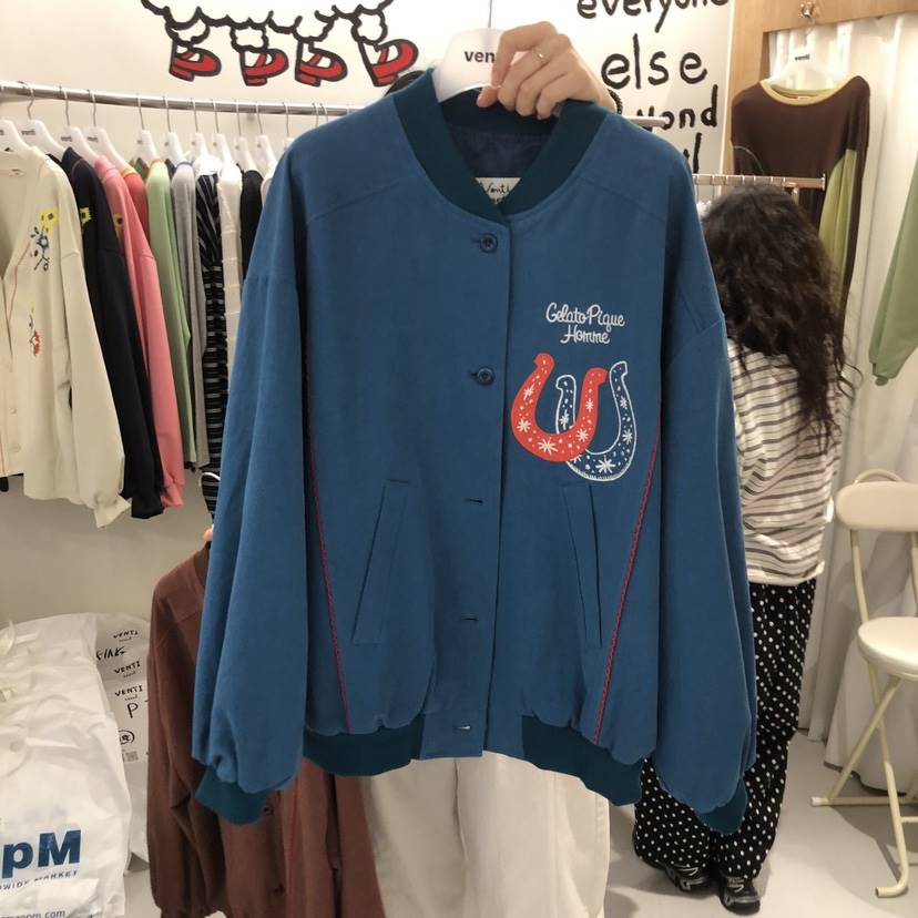 VENTI韓國代購女士新品推薦真品26春夏休閑時尚熱賣夾克刺繡VENTI夾克