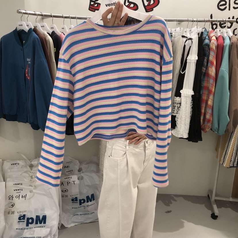 VENTI韓國直郵女士新款職業熱賣時尚26春夏真品人氣長袖T恤VENTI長袖T恤