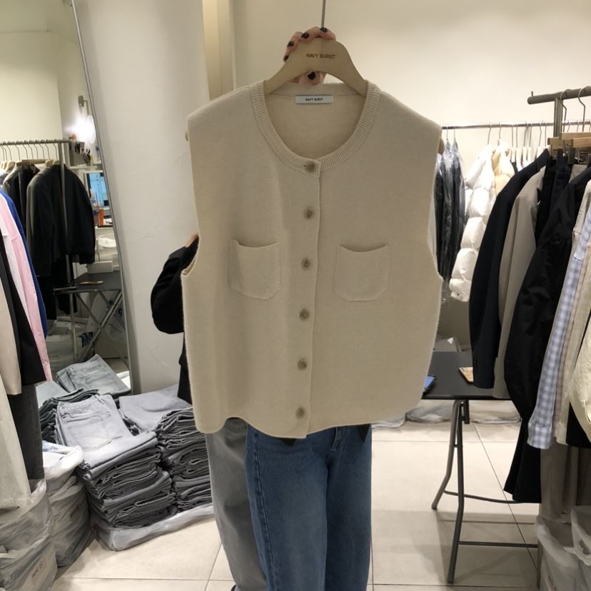 NAVYBURST東大門代購女士新品真品26春夏人氣時尚馬甲口袋NAVY BURST馬甲