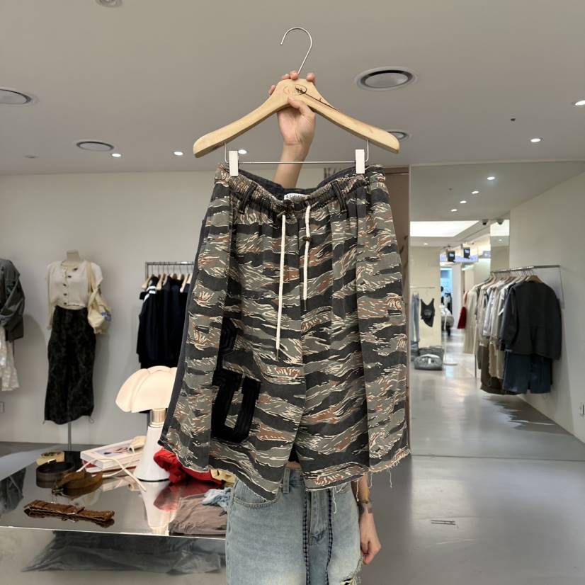 VAULT韓國代購女裝新品26春夏真品時尚人氣休閑熱賣短褲迷彩VAULT短褲