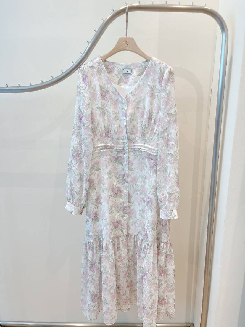 OVE東大門實拍女士新款熱賣休閑人氣26春夏真品時尚連衣裙OVE連衣裙