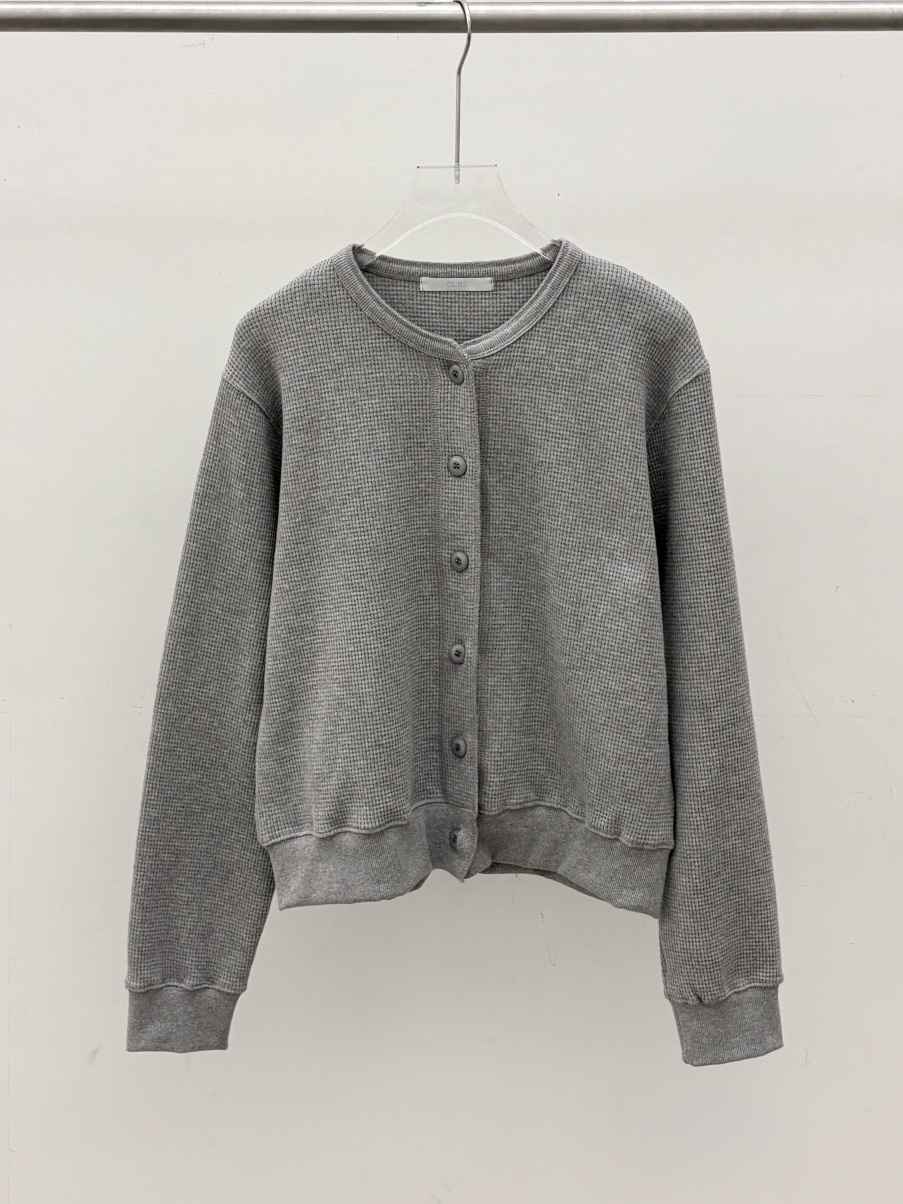 OURS韓國東大門直郵女士新品職業推薦26春夏夾克華夫格開衫OURS夾克