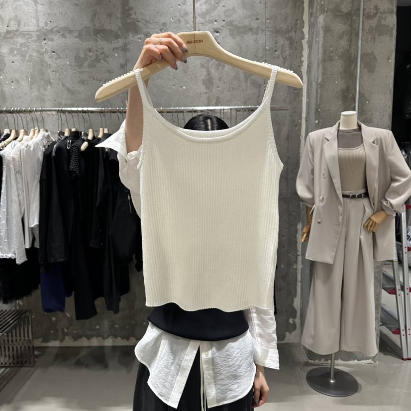 JUNI韓國直郵實拍女裝新款推薦人氣時尚熱賣休閑吊帶背心my juni吊帶/背心