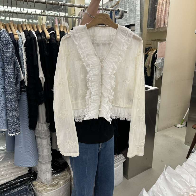 CORNER韓國代購女士新品職業休閑人氣熱賣時尚襯衫蕾絲衫CORNER.302襯衫/蕾絲衫