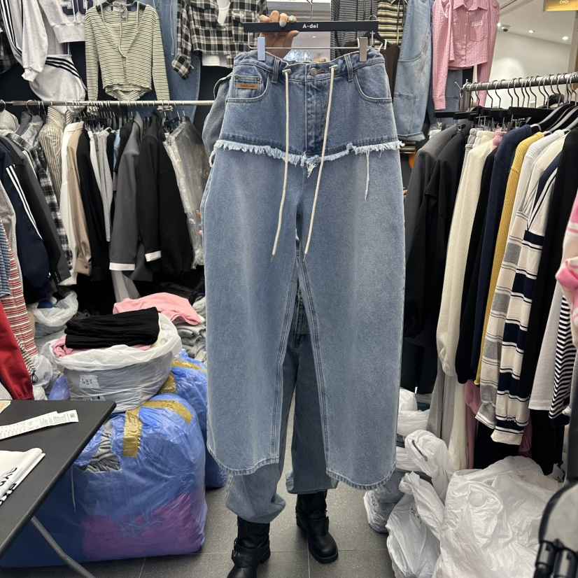 A-DEL韓國東大門直郵女裝新款人氣26春夏休閑熱賣牛仔褲A-DEL牛仔褲