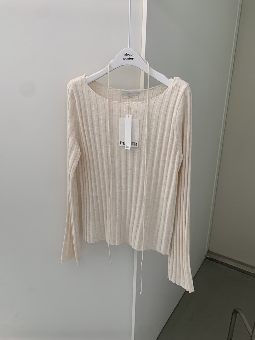 SHOP POSTER韓國東大門代購女士新品26春夏休閑針織衫絲綢SHOP_POSTER針織衫