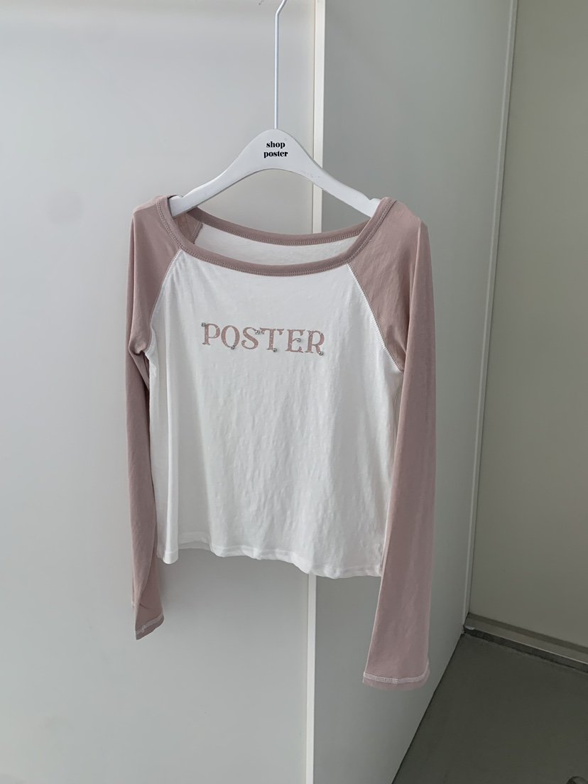 SHOP POSTER韓國代購女裝新款職業推薦熱賣人氣時尚長袖T恤SHOP_POSTER長袖T恤