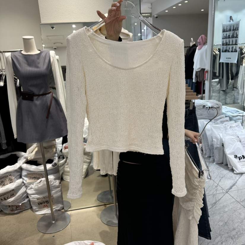 MAGNOLIA36-L韓國直郵實拍女裝新品熱賣時尚26春夏長袖T恤MAGNOLIA36-L長袖T恤