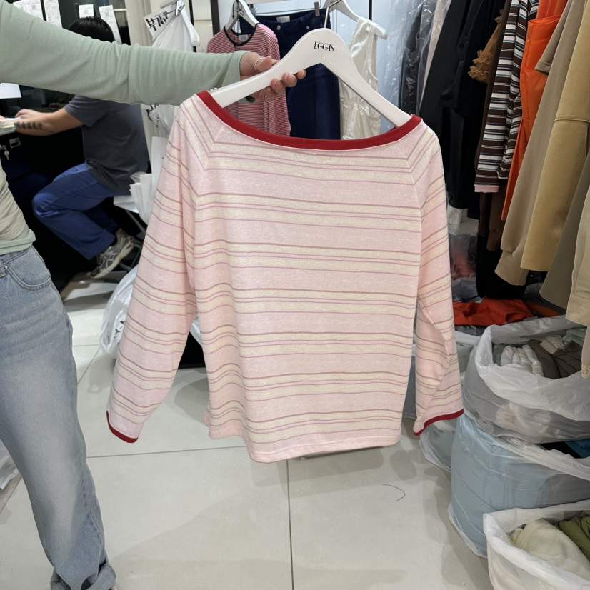 EGG IS韓國直郵女裝新款時尚職業26春夏推薦熱賣長袖T恤EGG IS長袖T恤