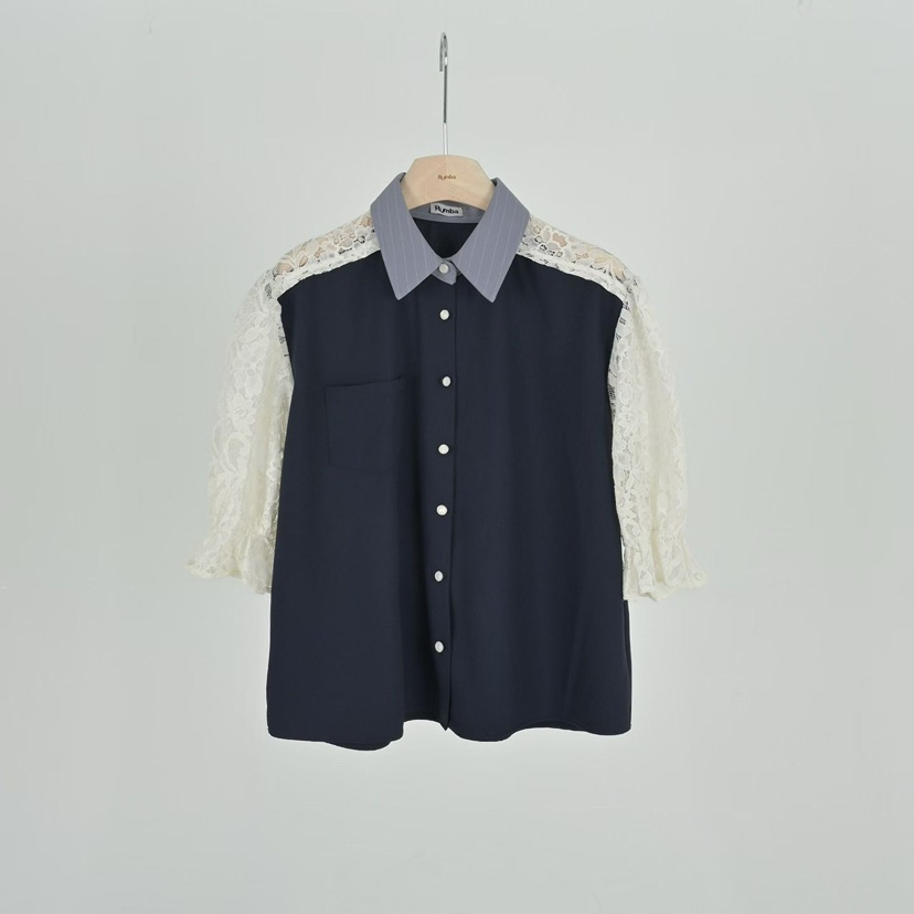 RUMBA韓國代購女士新品熱賣時尚人氣職業推薦26春夏襯衫蕾絲衫RUMBA襯衫/蕾絲衫