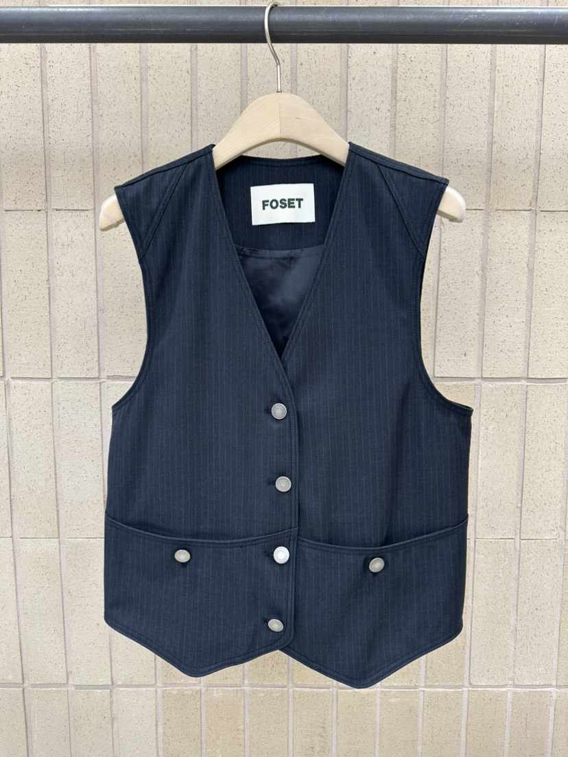 FOSET韓國東大門直郵女士新品休閑職業推薦26春夏馬甲紐扣背心FOSET馬甲