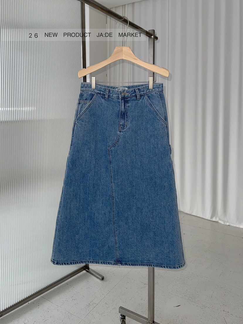 JADEMARKET韓國代購女士新品26春夏休閑人氣時尚職業長裙JADE MARKET長裙