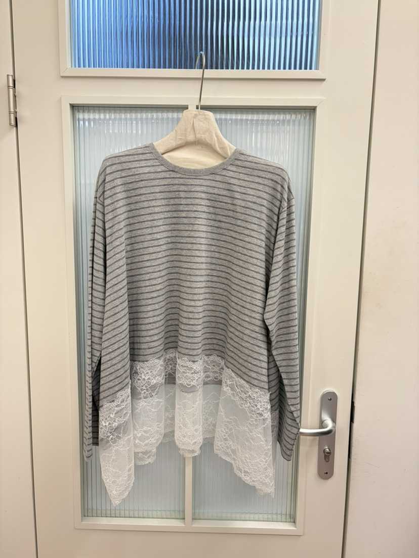 JADEMARKET韓國直郵女士新款熱賣休閑26春夏推薦長袖T恤蕾絲JADE MARKET長袖T恤