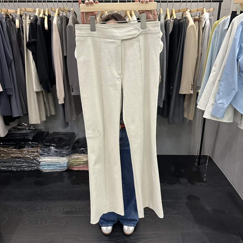 FLAMME TOIT/LUNAMDE韓國東大門代購女士新款職業休閑褲開衩FLAMME TOIT/LUNAMDE休閑褲